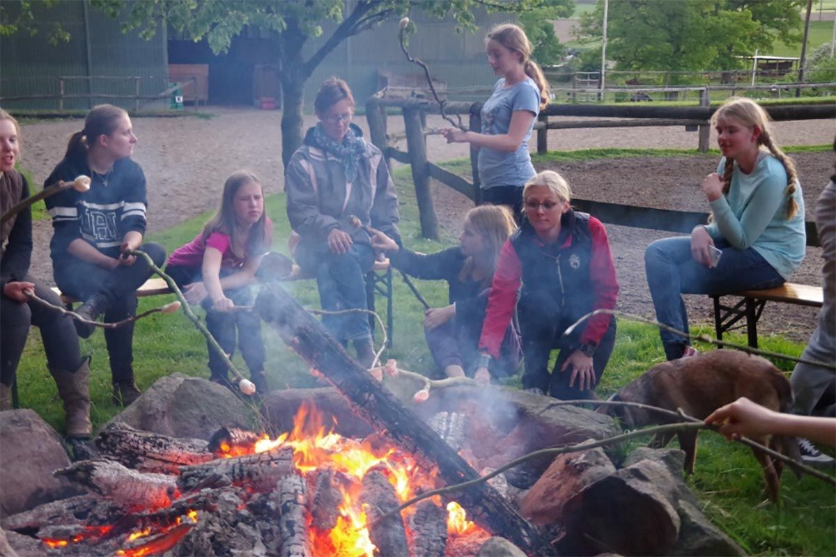 Teilnehmerin beim Reiten